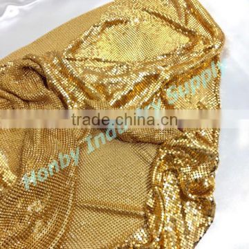 Garment 3mm Golden Color Metal Mesh Aluminum Cloth
