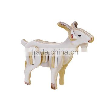 3D DIY educational wooden puzzle toy -Goat sheep
