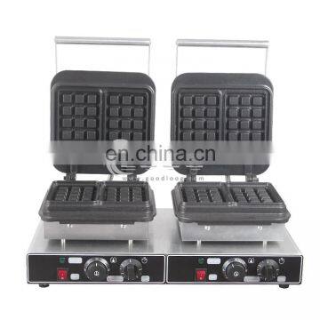 Factory High Quality Non Stick Waffle Machine Commercial Electric Cast Iron Double Flip Waffle Maker Wholesale