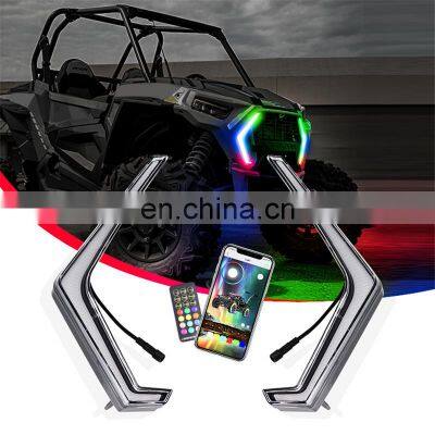 IP67 Waterproof Polaris RZR Dream Chasing Color Amber Turn Signl LED Fang Accent Running Lights For 2019+ Turbo, Turbo S And Xp