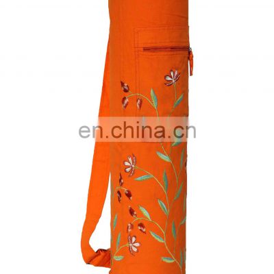 Indian Custom designed organic cotton canvas best Yoga Mat Bag