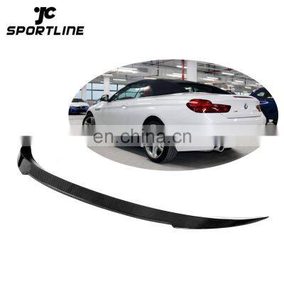 V Style Carbon Fiber 640i 650i Rear Spoiler for BMW F12 6 Series Convertible 13-18