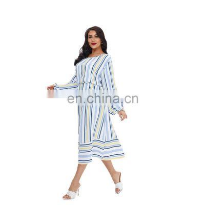 Muslim casual dress pajamas spring dress Arab robe plus size casual middle eastern robe