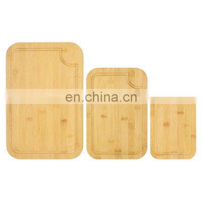 Kitchen Bamboo Cutting Board Set Chopping Board Set with juice groove