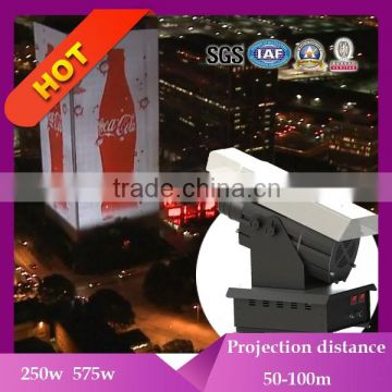 Colorful advertising four gobos projector changing by turn