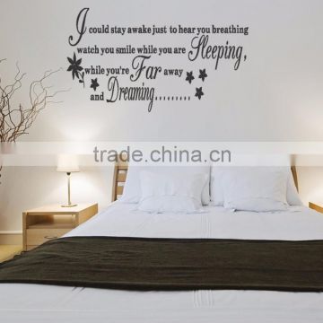 Long Life Printed Type PVC PP wall decor stickers