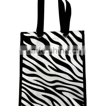 Zebra-stripe PP woven shopping bags
