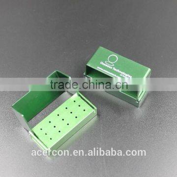 Hot Sale 15 holes Aluminium Dental Bur Holder(Green)