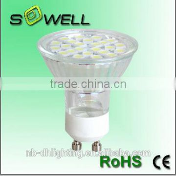 Hot sales 220-240V 2.5W/3W 2835SMD 48/60PCS GU10 LED lamps, 3000K Glass 30000H LED lights made in China