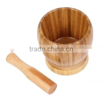 Durable Reusable Bamboo Mortar and Pestle