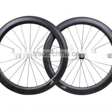 Carbon Road Bike 60C Clincher Wheelset 27mm width 60mm Clincher 60mm Road Racing Carbon Bicycle Wheels 27mm Wide