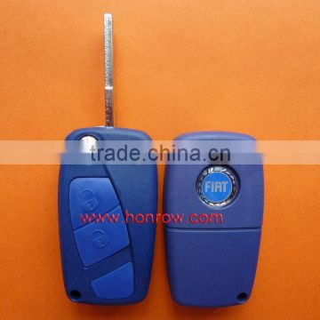 High quality Fiat 2 button flip remtoe cover car shell(Blue Color)