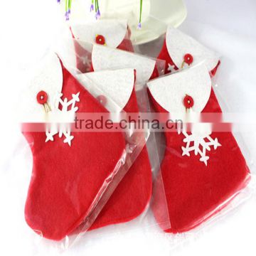 HO!HO!HO! Red christmas sock gift bag ,christmas candy bag for promotion