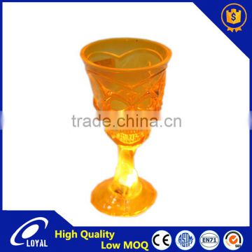 High Quality Led Plastic Halloween Skull Cup, Light UP Halloween Decoration Plastic Skull Cup