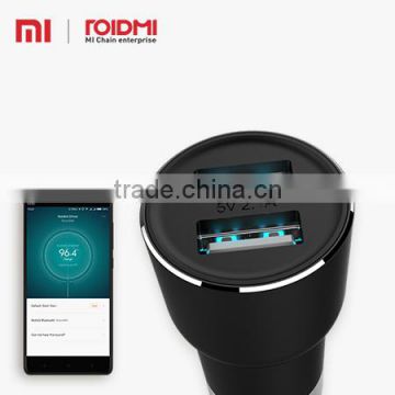 Roidmi wholesale multi-function Fashional Design Bluetooth 2 port wireless usb 5v 2.4A car battery charger 2nd gen