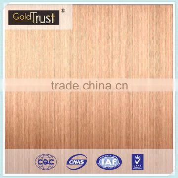 China supplier free samples 304 Pvd Color Coating Stainless Steel Sheet for Elevator