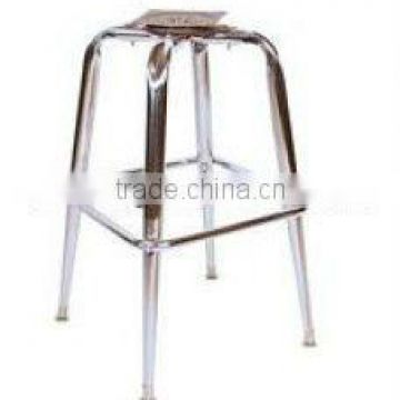 chromed frame of bar chair