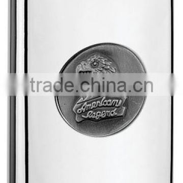 Embossed logo series stainless steel hip flask