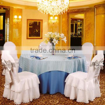 Cheap wholesale banquet chair cover wedding lace chair hood In White Color