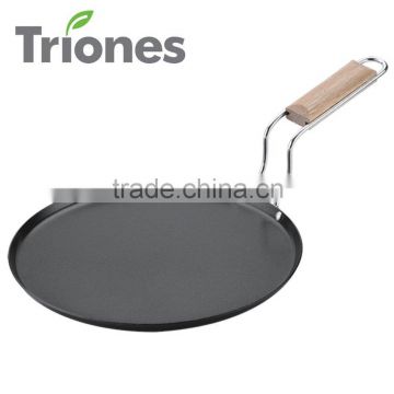 Factory direct manufacturing tawa pan with wooden handle