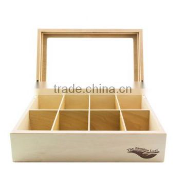 facotry sale FSC&BSCI tea table wooden tea bags packaging storage chest box