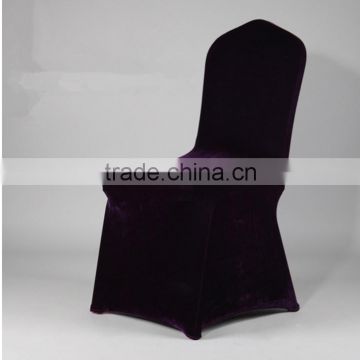 Polyester velvet spandex stretch thick luxury chair cover