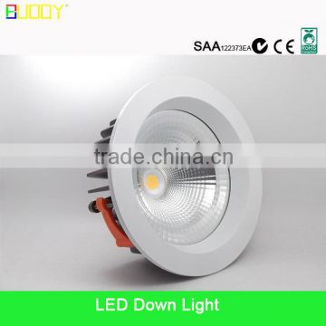 Round recessed SHARP RECESSED 15W COB LED Downlight cutout 95mm, SAA, C-TICK certified