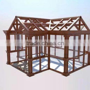 aluminium profiles for wood effect aluminium pavilion
