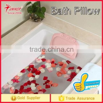 Factory wholesale Super Soft Bathroom Spa Bath Pillow Relax With Suction cup