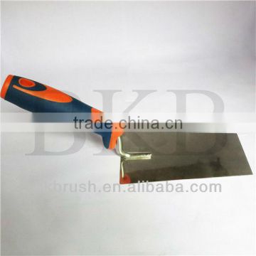 5.5 inch stainless steel trapezoid putty knife with rubber handle