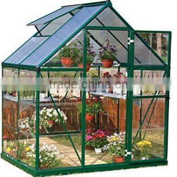 garden aluminum polycarbonate green house grow tent 6x4ft