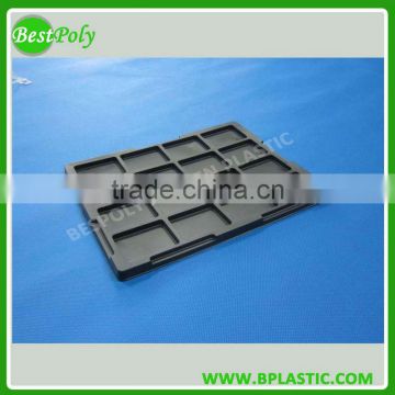Flocked tray, plastic flocking tray,thermo formed flocking blister tray
