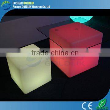 2014 hot sale plastic cube transparent colored with IR remote controller GKC-040RT