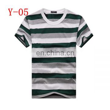 Stripe men's t shirt for promotion clothing factories in china