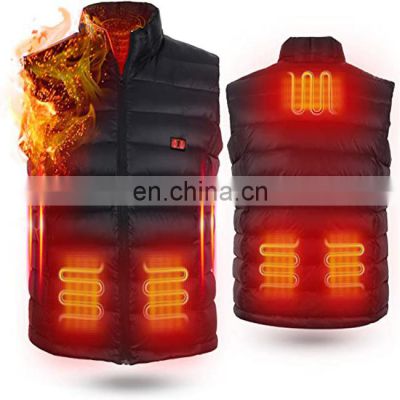 Men Maternity Clothes Smart Heating Polyester Winter Outer Vests Fishing Heated Vest 5 Zones Suits For  Male Jackets