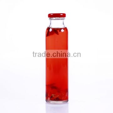 300ml clear beverage drinking bottles with screw cap