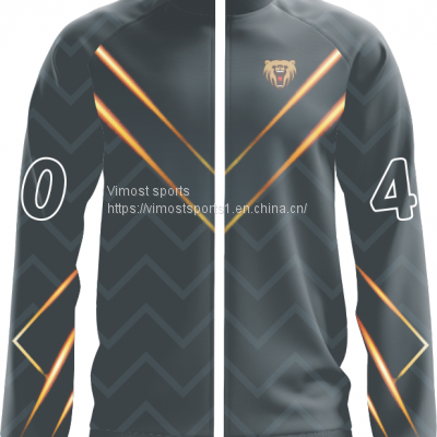 Custom Sublimation Jacket with White Zipper with Number 40 Printed on the Back