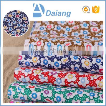wholesale popular high quality 100% cotton big flower carded printed cotton fabric for bag 2016