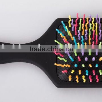 Good quality rainbow pins cushion hair brush                        
                                                Quality Choice