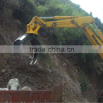 Komatsu Hyundai Excavator rotating rotary Grapple, Hydraulic Grapple, Rotating Grapple, Grabs, Woods Log Stone Grapple