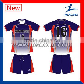 Custom made hottest volleyball jersey in short-sleeved