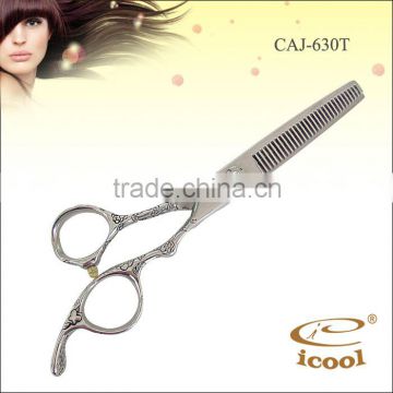 ICOOL CAJ-630T engraved thinning scissors with straight teeth
