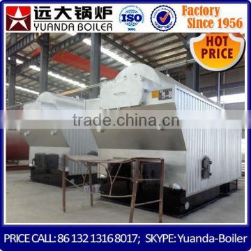 coal and wood fuel and Horizontal Style used firewood boiler