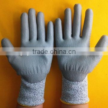 YISHENG HPPE Palm PU Coated Working Safety Cut Resistant Gloves