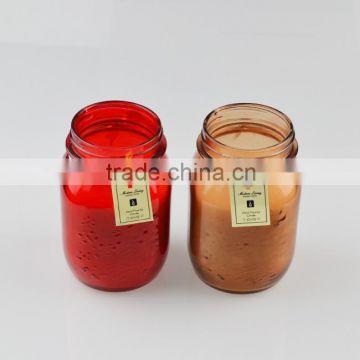 Decorative scented Glass candle jar with lids