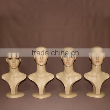 Female makeup jewelry display wig mannequin heads for wig display