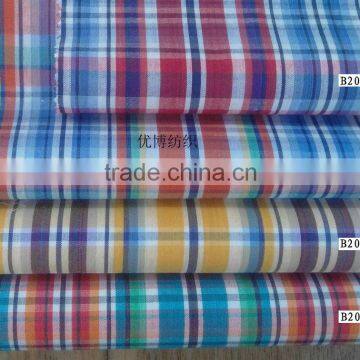 40*40 130*70 100% cotton check fabric stock