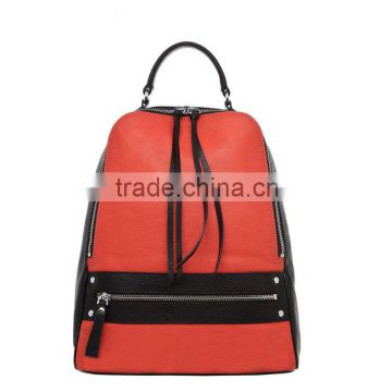 BK4028 Unisex top quality fashion PU contrsat color blank outdoor backpack
