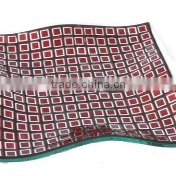 red color decorative mosaic plates