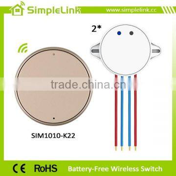 Battery-less waterproof wireless thin wall switch for antomatic building